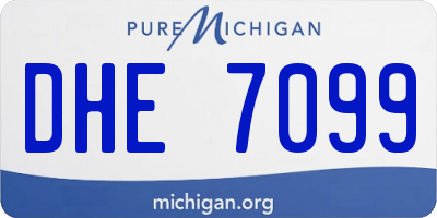 MI license plate DHE7099