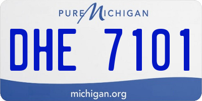MI license plate DHE7101