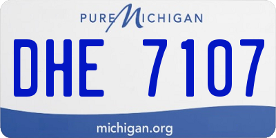 MI license plate DHE7107