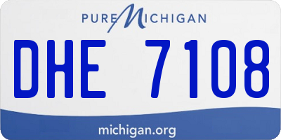 MI license plate DHE7108