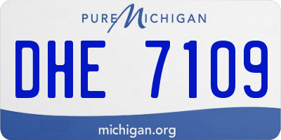MI license plate DHE7109