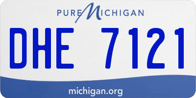 MI license plate DHE7121