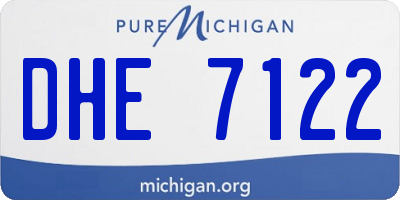 MI license plate DHE7122