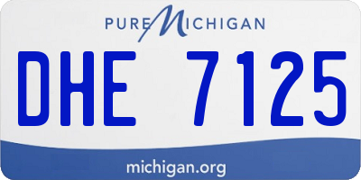 MI license plate DHE7125