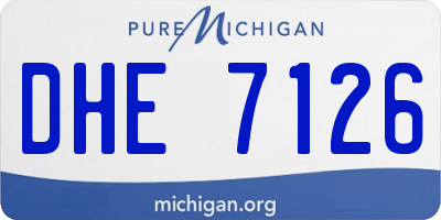 MI license plate DHE7126