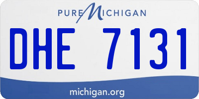 MI license plate DHE7131