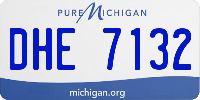 MI license plate DHE7132