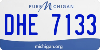 MI license plate DHE7133