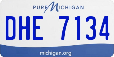 MI license plate DHE7134