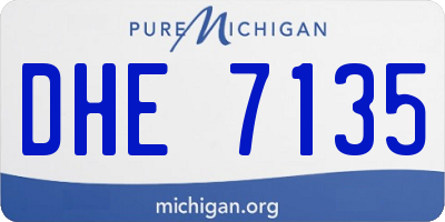 MI license plate DHE7135