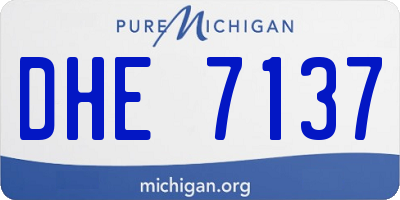 MI license plate DHE7137