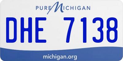 MI license plate DHE7138
