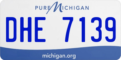 MI license plate DHE7139