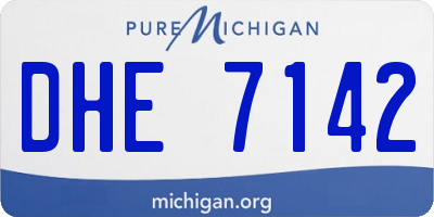 MI license plate DHE7142