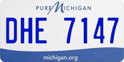 MI license plate DHE7147