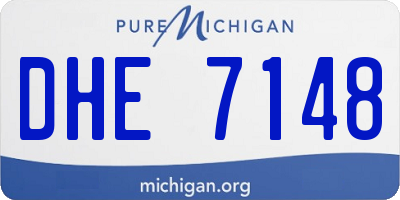 MI license plate DHE7148