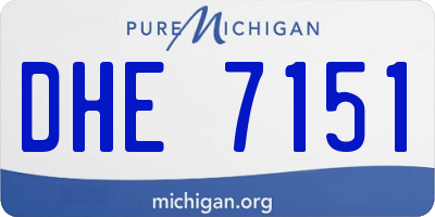 MI license plate DHE7151