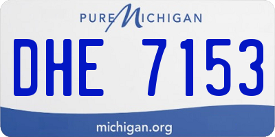 MI license plate DHE7153