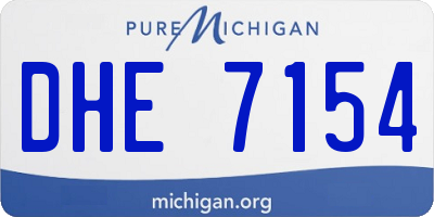 MI license plate DHE7154