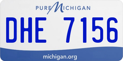 MI license plate DHE7156