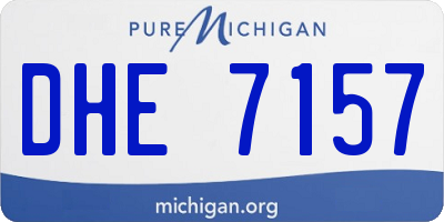 MI license plate DHE7157