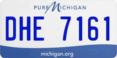 MI license plate DHE7161