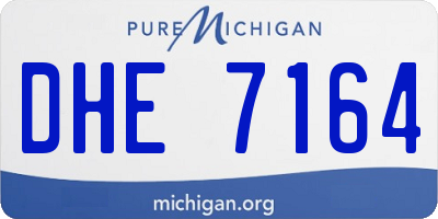 MI license plate DHE7164