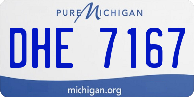 MI license plate DHE7167