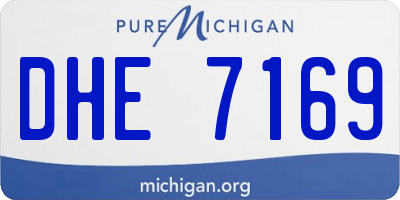 MI license plate DHE7169
