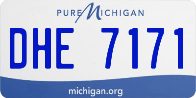 MI license plate DHE7171