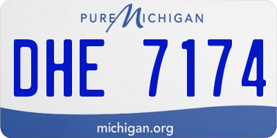 MI license plate DHE7174