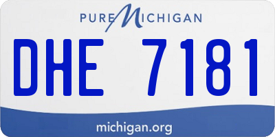 MI license plate DHE7181