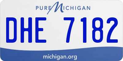 MI license plate DHE7182
