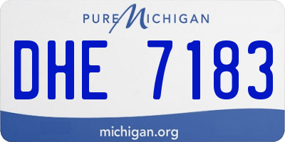 MI license plate DHE7183