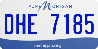 MI license plate DHE7185