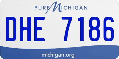MI license plate DHE7186