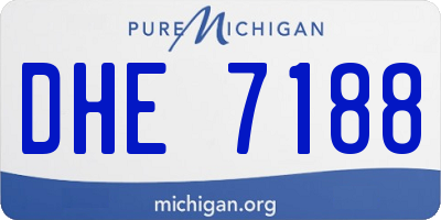 MI license plate DHE7188