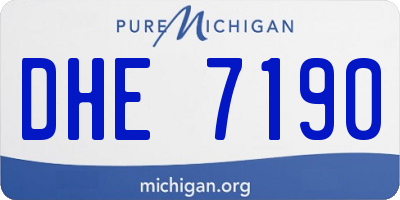 MI license plate DHE7190