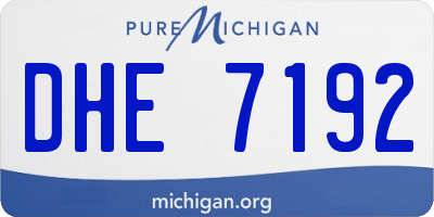 MI license plate DHE7192