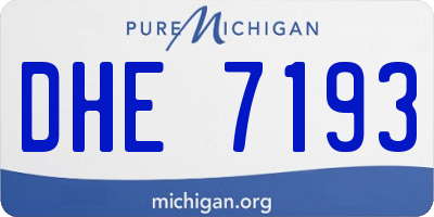 MI license plate DHE7193