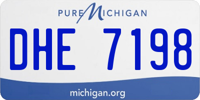 MI license plate DHE7198