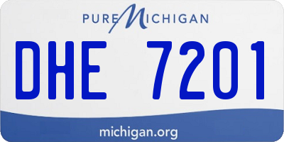 MI license plate DHE7201