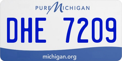 MI license plate DHE7209