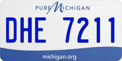 MI license plate DHE7211