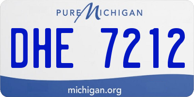 MI license plate DHE7212
