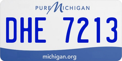 MI license plate DHE7213