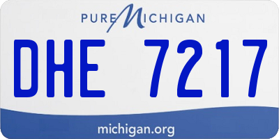 MI license plate DHE7217