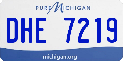 MI license plate DHE7219