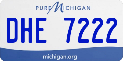 MI license plate DHE7222