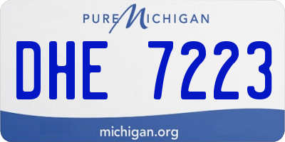 MI license plate DHE7223